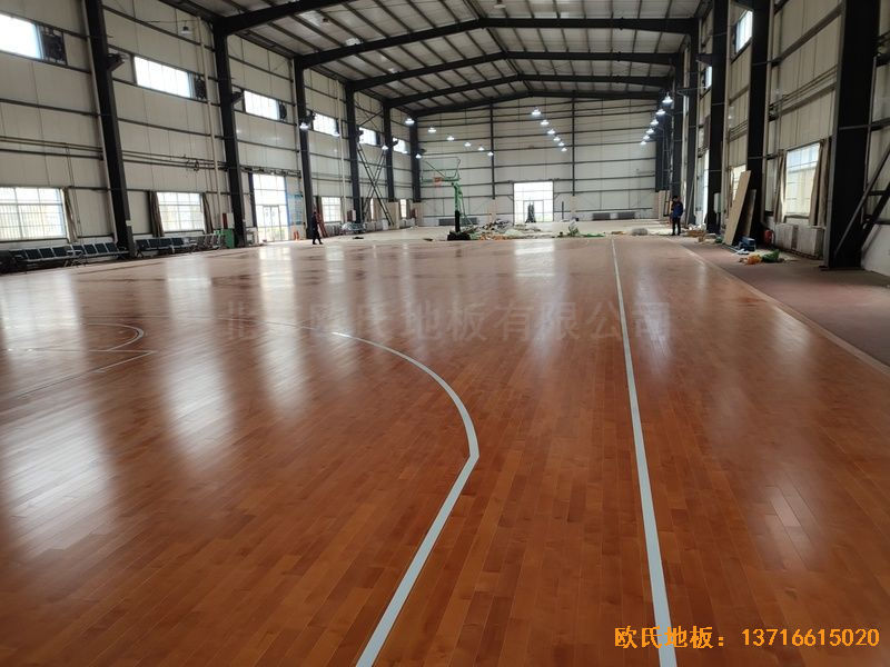 山东临沂市监狱体育地板安装案例