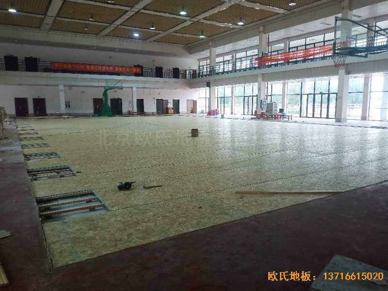 广西来宾市较好的中学运动地板安装案例