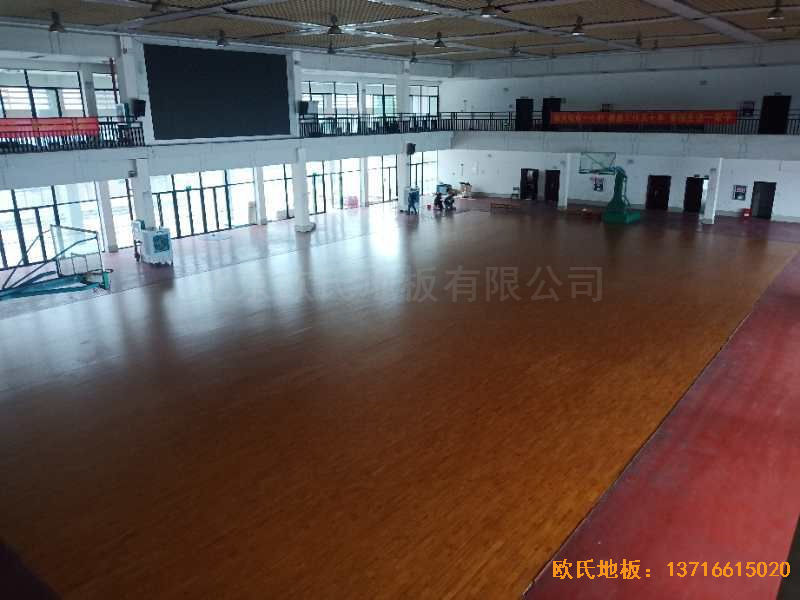 广西来宾市较好的中学运动地板安装案例