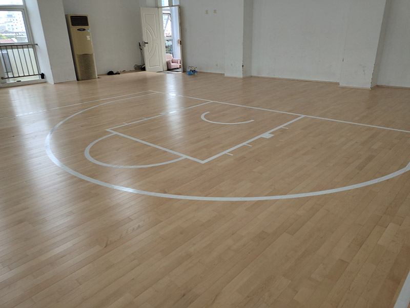 徐州第二实验幼儿园篮球馆运动地板施工案例0