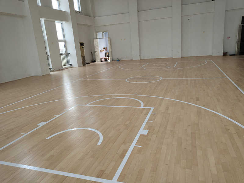 徐州第二实验幼儿园篮球馆运动地板施工案例2