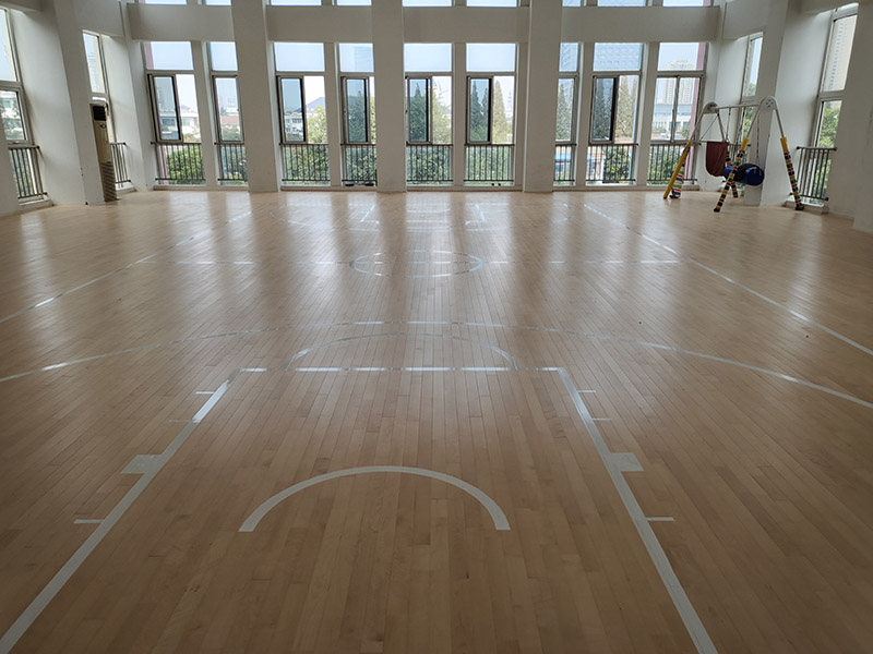 徐州第二实验幼儿园篮球馆运动地板施工案例4