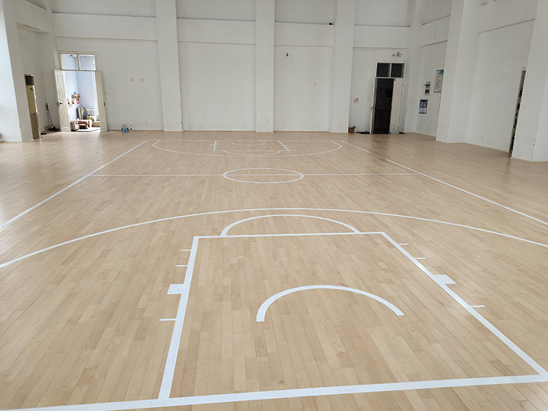 徐州第二实验幼儿园篮球馆运动地板施工案例5