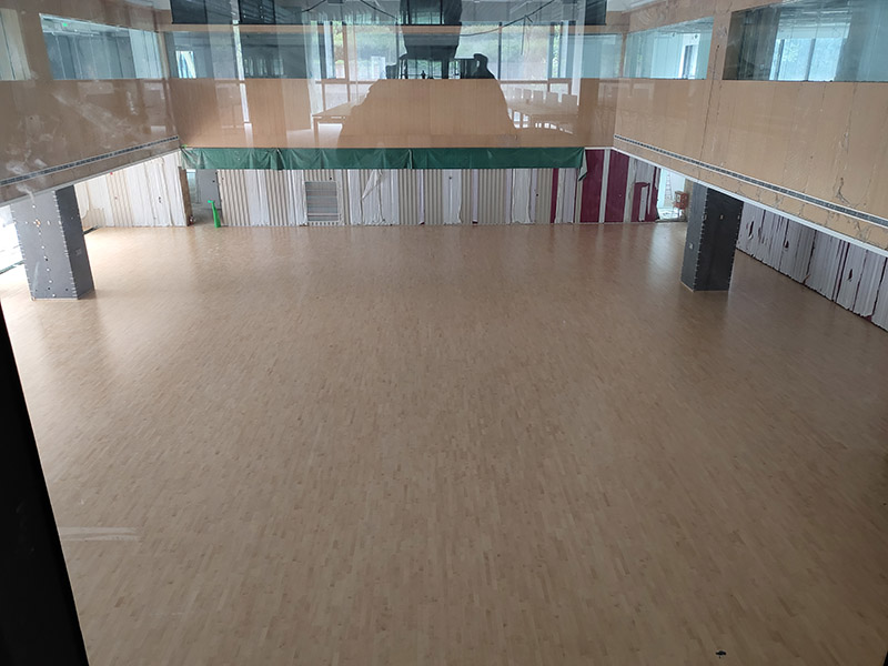 杭州26号地商务金融篮球场运动木地板安装案例4