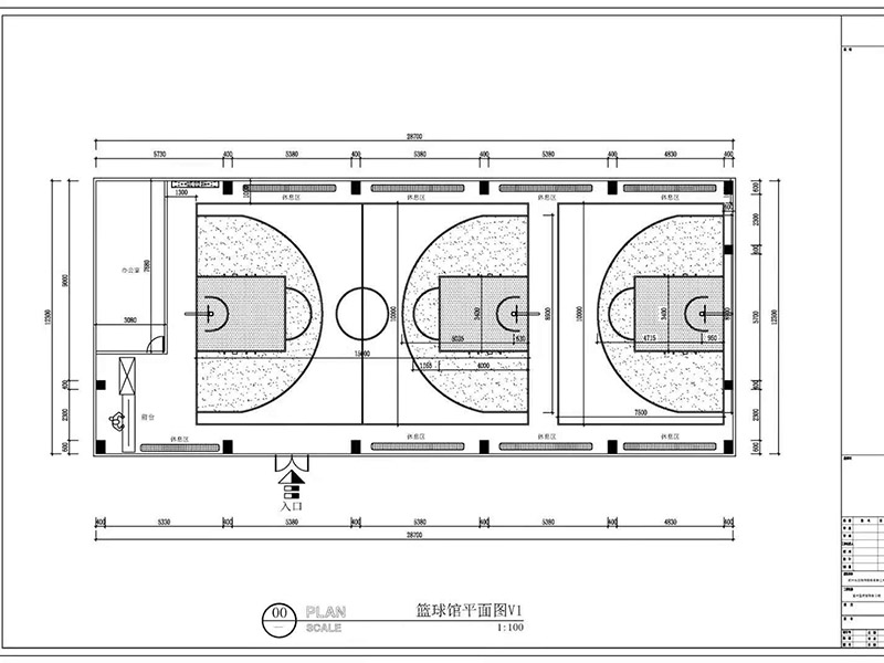 河北唐山田野篮球馆体育木地板施工案例1