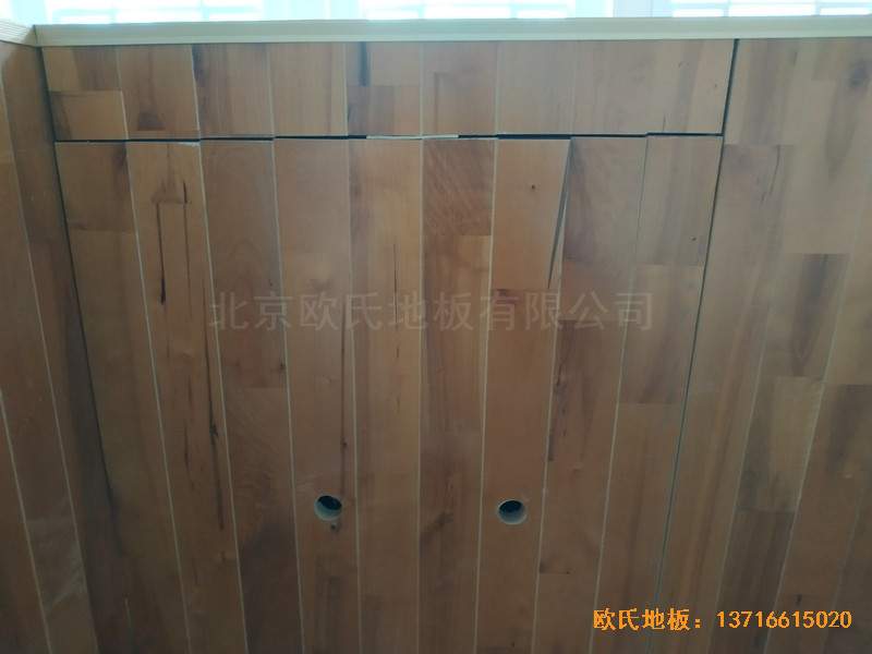 宁夏银川试验中学舞台体育地板铺设案例2