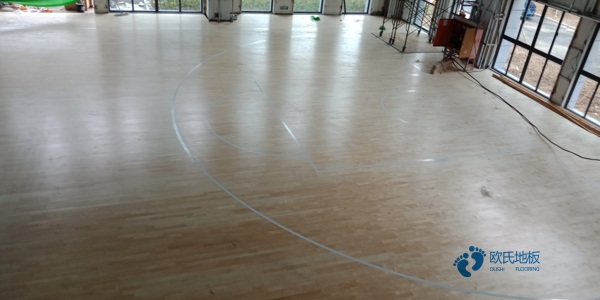 学校运动篮球木地板施工队