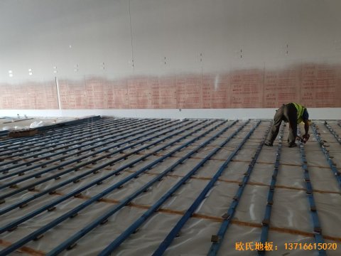 北京环球影城体育木地板铺设案例