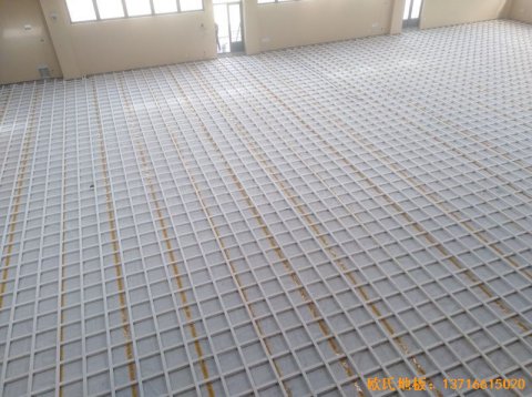 上海嘉定区大居小学运动木地板安装案例
