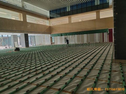 杭州26号地商务金融体育木地板安装案