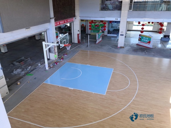 单龙骨运动篮球地板保养方法2