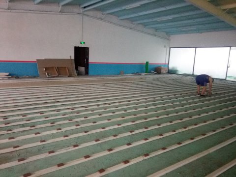 河南濮阳永康少儿篮球俱乐部运动地板安装案例