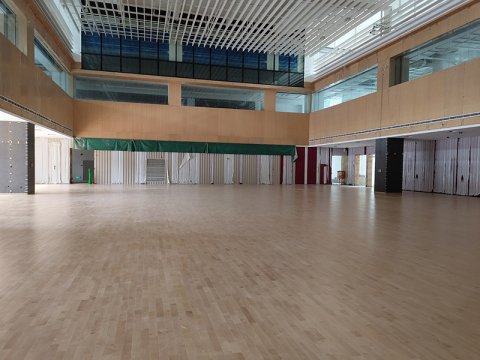 杭州26号地商务金融篮球场运动木地板安装案例